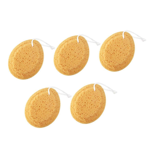 5pcs African Net Sponge, Loofah Bath Shower Body Scrubber - Brown.