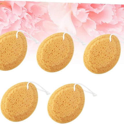 5pcs African Net Sponge, Loofah Bath Shower Body Scrubber - Brown.
