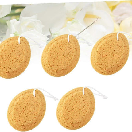 5pcs African Net Sponge, Loofah Bath Shower Body Scrubber - Brown.