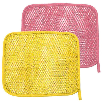 2pcs African Exfoliating Bath Net Sponge, Shower Back Scrubber.