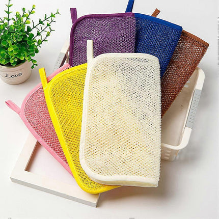 2pcs African Exfoliating Bath Net Sponge, Shower Back Scrubber.