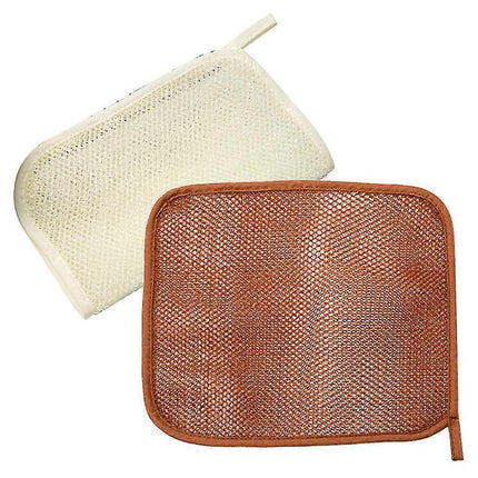 2pcs African Exfoliating Bath Net Sponge, Shower Back Scrubber.