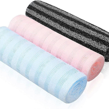 3pcs Exfoliating Washcloth Body Scrubber, African Net Sponge.