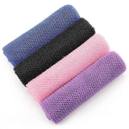 4pcs African Long Net Bath Sponge, Exfoliating Mesh Washcloth.
