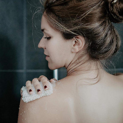 Shower Exfoliator Soap Saver Bag, Sponge Mesh Bubble Pouch.
