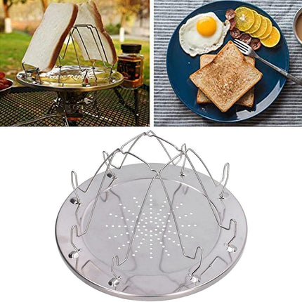 Folding Stainless Steel Camping Stove Toaster Rack.