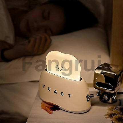 Retro Yellow Toaster Lamp, Desk Decor Gift.