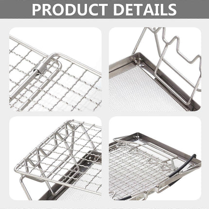 Adjustable Height Folding Bread Toaster Grill Rack.