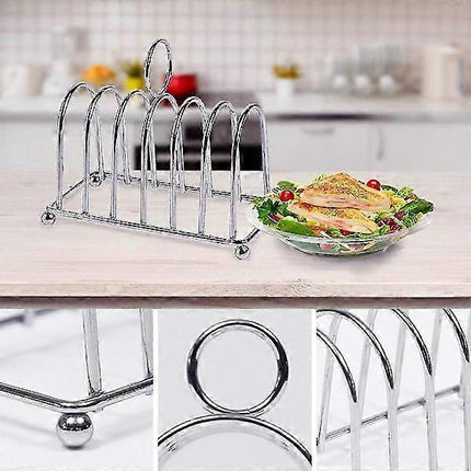Stainless Steel Horseshoe Toaster Display Rack for Kitchen & Outdoor.