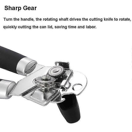 Handheld Manual Can Opener, Knob Design, Multifunction Kitchen Tool.