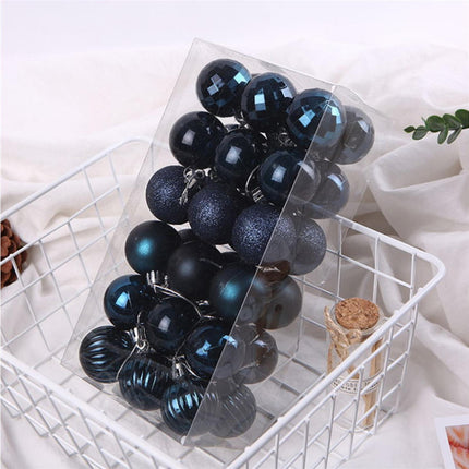 36Pcs Christmas Tree Balls Festival Home Party Mall Xmas Hanging Decor Ornament-Red.