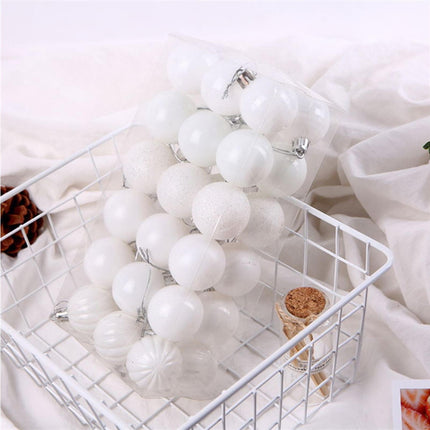 36Pcs Christmas Tree Balls Festival Home Party Mall Xmas Hanging Decor Ornament-Red.