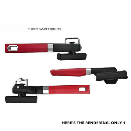 Stainless Steel Single Handle Side Can Opener, Portable Handheld Design.
