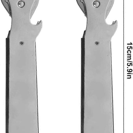 2pcs Stainless Steel Manual Can Opener, Smooth Edge, Tin & Can Opening Tool.