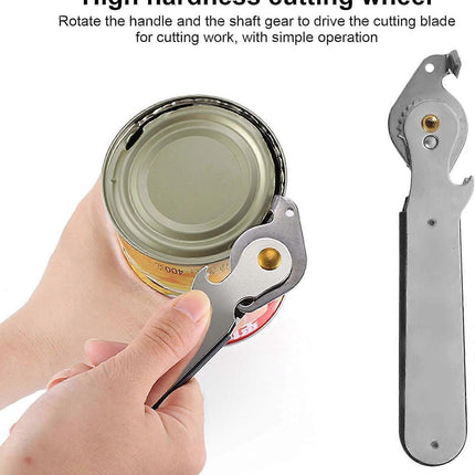 2pcs Stainless Steel Manual Can Opener, Smooth Edge, Tin & Can Opening Tool.