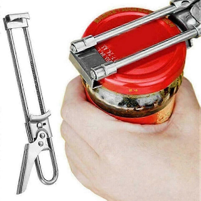 Adjustable Stainless Steel Can Opener, Multi-Function Jar & Bottle Opener.