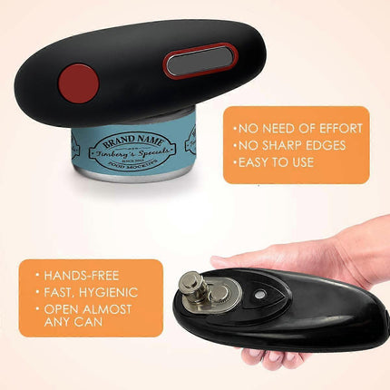 Electric Edge Can Opener, Kitchen Tool for Effortless Can Opening.