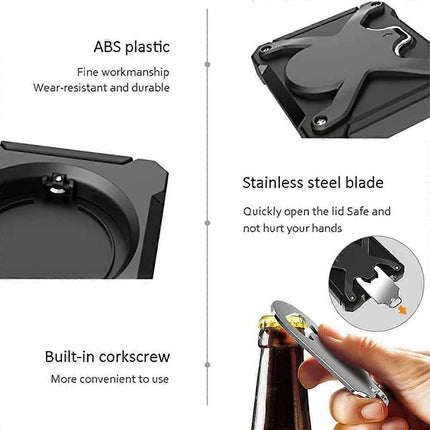 Manual Portable Can Opener, Labor-Saving, No Sharp Edges, Beer Bar Tool.