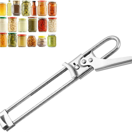 Adjustable Jar & Can Opener, Arthritis Friendly, Stainless Steel.