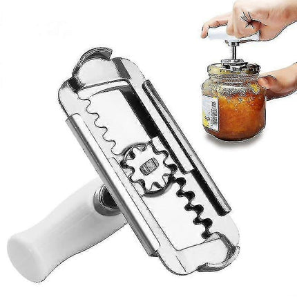 Adjustable Lid & Bottle Opener, Stainless Steel Kitchen Tool.