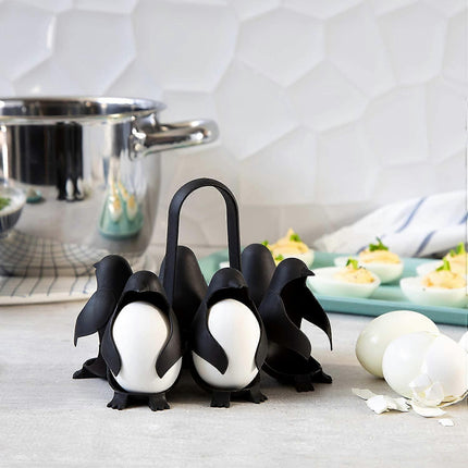 Penguin-Shaped 3-in-1 Boiled Egg Cooker, Premium Design.