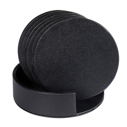 6Pcs Faux Leather Marble Coasters Cup Mat Pad Holder Placemat Dining Table Decor- B.