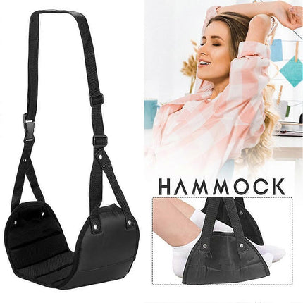 Hangable Travel Foot Hammock, Lightweight Portable Leg Rest.