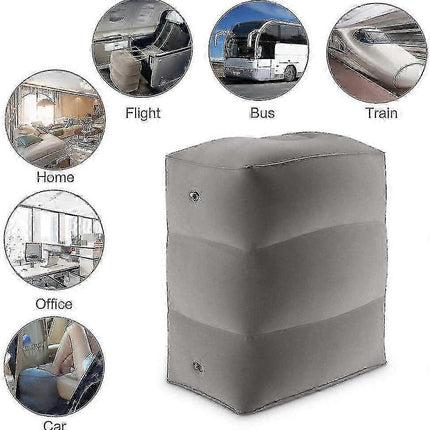 Inflatable Leg & Foot Rest Pillow for Travel, Adjustable Cushion.