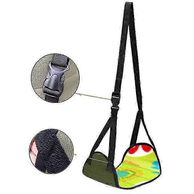 Adjustable Height Travel Foot Hammock for Plane, Carry-On Size.