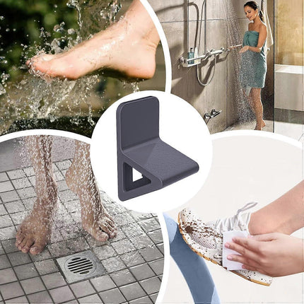 Black Shower Foot Rest, No Drill, for Shaving.