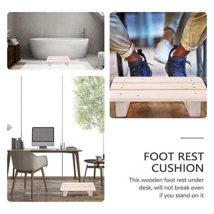 Wooden Tilted Desk/Bathroom Foot Rest Stool, 30*20*11cm.