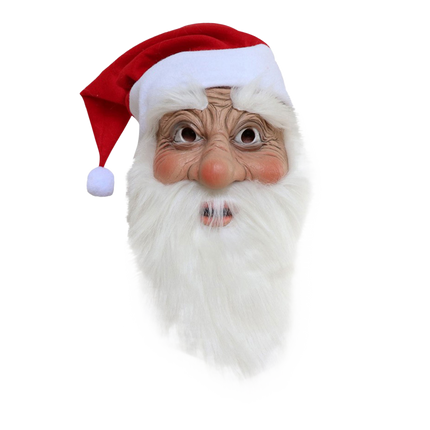 Halloween Creative Santa Claus Shape Christmas Cosplay Costume Decor Face Cover-C.
