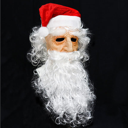 Halloween Creative Santa Claus Shape Christmas Cosplay Costume Decor Face Cover-C.