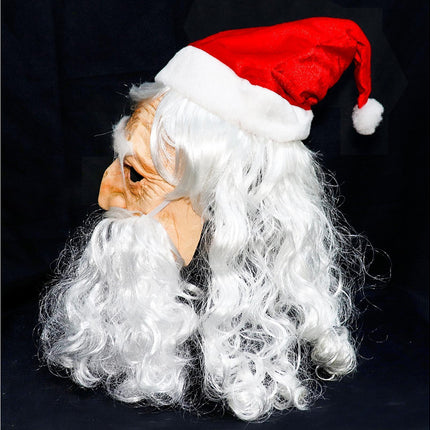 Halloween Creative Santa Claus Shape Christmas Cosplay Costume Decor Face Cover-C.