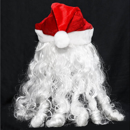 Halloween Creative Santa Claus Shape Christmas Cosplay Costume Decor Face Cover-C.