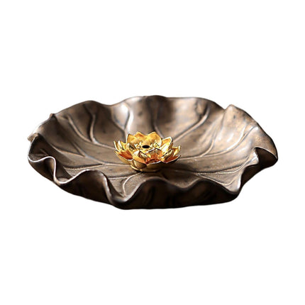 Lotus Leaf Mini Incense Holder for Teahouse-A.
