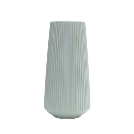 Plastic Nordic Style Vase Dried Flower Arrangement Pot Holder Home Office Decor-Milky White.