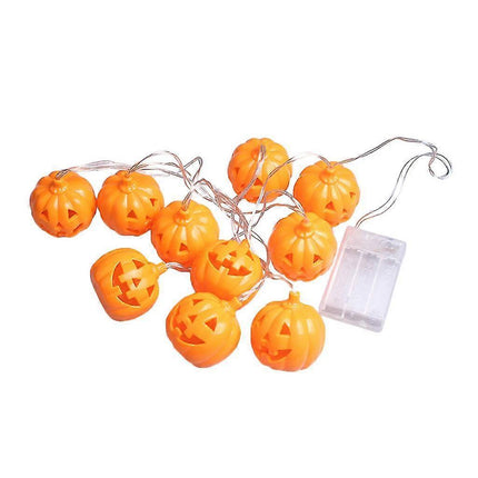 Halloween Pumpkin LED String Lights, 10 Bulbs, Room Decoration.