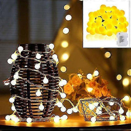 40 LED Waterproof Ball String Lights, 14.8ft, 8 Lighting Modes.
