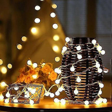 40 LED Waterproof Ball String Lights, 14.8ft, 8 Lighting Modes.