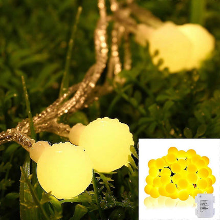 40 LED Waterproof Ball String Lights, 14.8ft, 8 Lighting Modes.