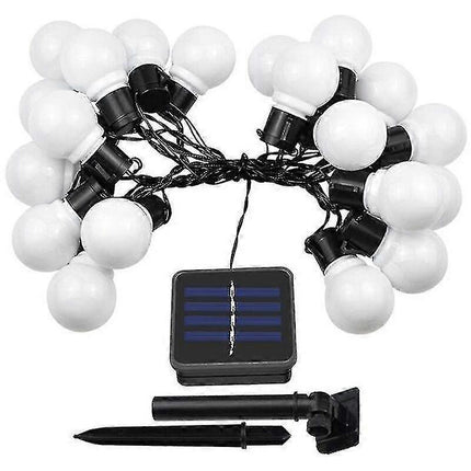 Solar Powered Patio LED String Lights, Waterproof Outdoor Bulbs 10 LEDs.