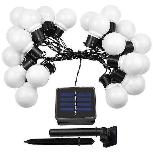 Solar Powered Patio LED String Lights, Waterproof Outdoor Bulbs 10 LEDs.