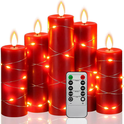 5 Pack LED String Lights with Remote, Star Clear Lights, Timer Function.