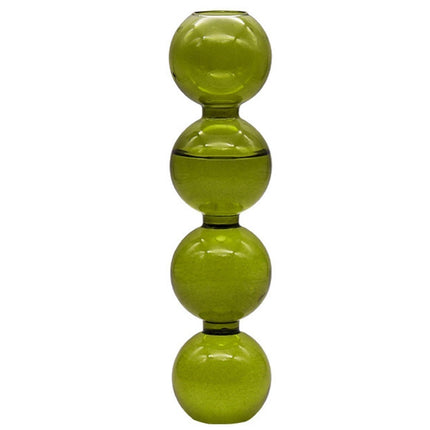 Flower Vase Nordic Easy to Match Gourd Shape Gourd Flower Vase for Company-Green L.