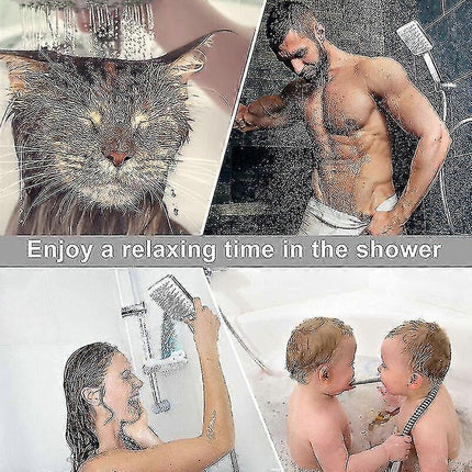Water Saving Shower Head with 1.5m Hose, Bathroom Handheld.