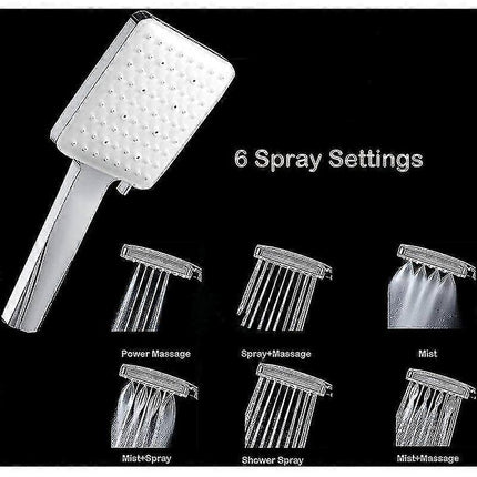 Water Saving Shower Head with 1.5m Hose, Bathroom Handheld.