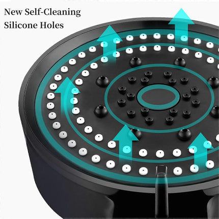 High Pressure Adjustable Shower Head with 1.5M Hose, Anti-Limescale.