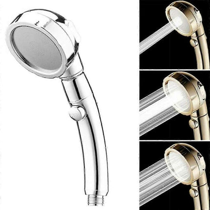 Handheld Pressure Shower Head, 3 Jet Functions, Water Saving Set.
