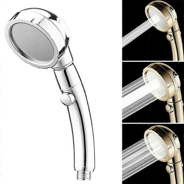Handheld Pressure Shower Head, 3 Jet Functions, Water Saving Set.